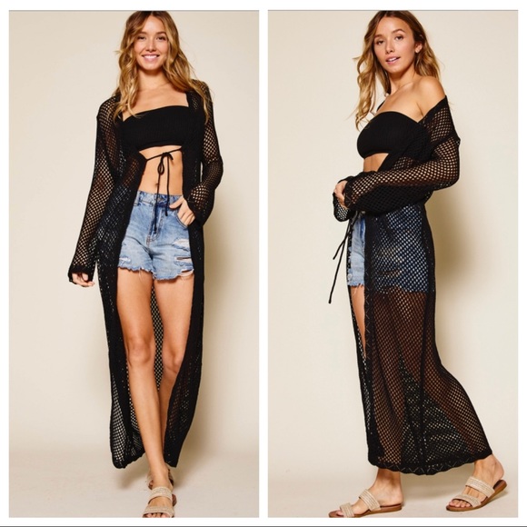 Deborah Boho Knit Long Tie Front Cardigan - Picture 5 of 6